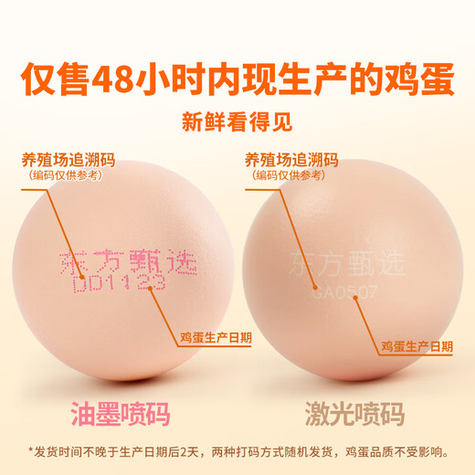 Oriental selection eggs can be eaten raw, each egg is about 50g, fresh and nutritious breakfast soft-boiled eggs, fresh cereal-fed fresh eggs, 40 pieces, 2kg fresh cereal eggs Oriental selection eggs can be eaten raw, each egg is about 50g, fresh and nutritious breakfast soft-boiled eggs, fresh cereal-fed fresh eggs, 40 pieces, 2kg fresh cereal eggs