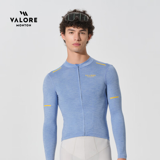 VALORE MONTON Echo Cycling Road Bike Sports Cycling Jersey Long Top Quick Drying Breathable Sweat-wicking Summer New Men's Fashion Echo Dark Blue Men's Long Top M