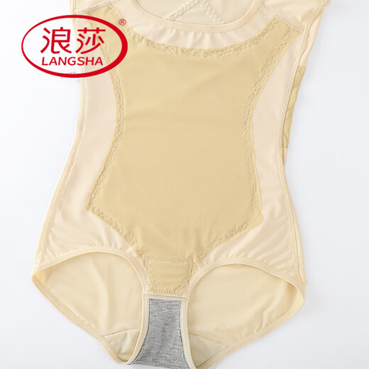 Langsha (Langsha) Façonnerie de corps en une seule pièce sans trace et Forme du corps mince de quatre saisons des femmes et les sous-vêtements de la ventre brûlant et liant le gilet serré noir m 75-89jin [Jin est égal à 0,5 kg]