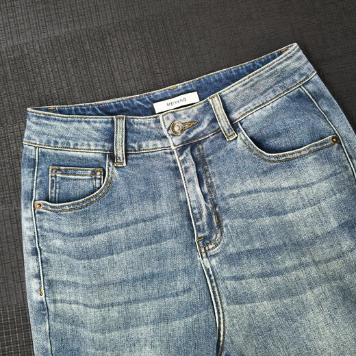 MeiYANG (MEIYANG) God Pants No. 1 Jeans Retro Slim and Slim [Small 50] Blue (regular version) M