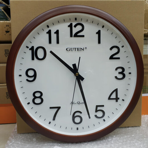 Guten gran reloj de pared escuela sala de estar moderna reloj impermeable reloj creativo reloj redondo reloj de pared dorada 3883 mate negro ____ diámetro 34 cm otros