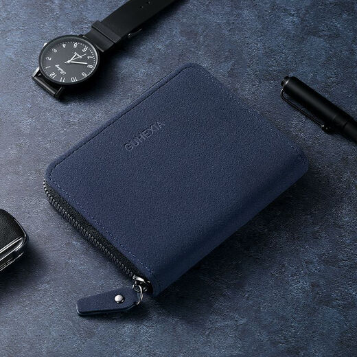 QUEEN TRIP card bag men's card slots large capacity document anti-theft driver's license bank card degaussing multi-functional wallet in one sapphire accordion bag 24 card slots anti-degaussing