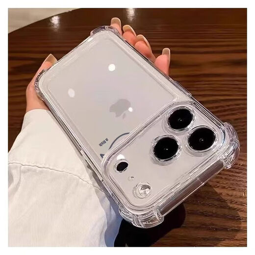 卡莱澳适用苹果17pro手机壳 气囊防摔超薄保护套 iPhone17Pro保护套镜头全包透明硅胶软壳
