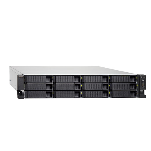 QNAPTS-1283XU-RP-E2124四核心8G内存企业级架式双电源网络存储NAS服务器 TS-1283XU-RP+希捷8T*12