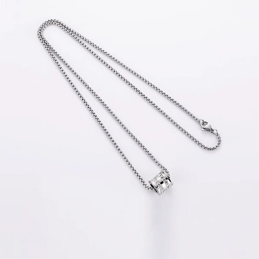 MZMZ platinum necklace men's new fashion temperament PT950 platinum transfer bead pendant love birthday gift for boyfriend light luxury model - local warehouse next day delivery chain length 55cm