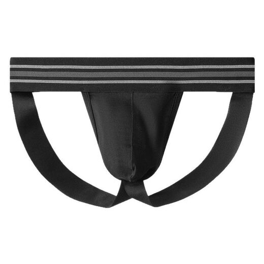 Men's underwear, men's cotton breathable sexy thong, boys' hollow personality, sexy double thong, trendy white, L recommended 110-130Jin Jin equals 0.5 kg