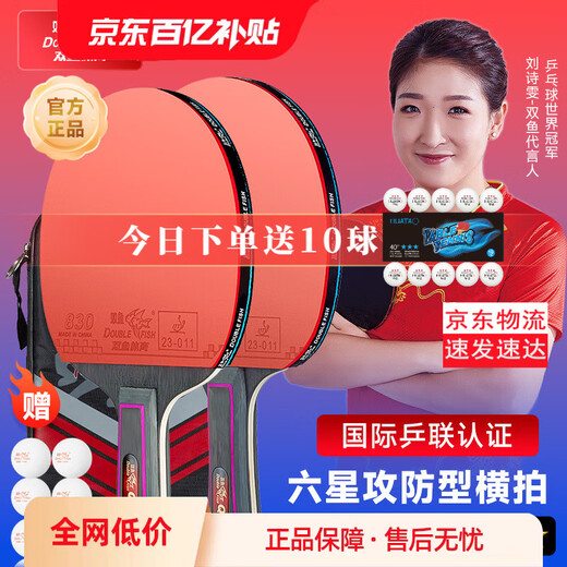 Рыбы, шестизвездочная ракетка для настольного тенниса, конкуренция профессионального уровня, готовая продукция, одиночная ракетка, прямая ракетка, горизонтальная ракетка, ракетка для настольного тенниса, продвинутая пара, 6 звезд, горизонтальная и вертикальная, 2 ракетки + мяч + сумка, технология быстрого разрыва