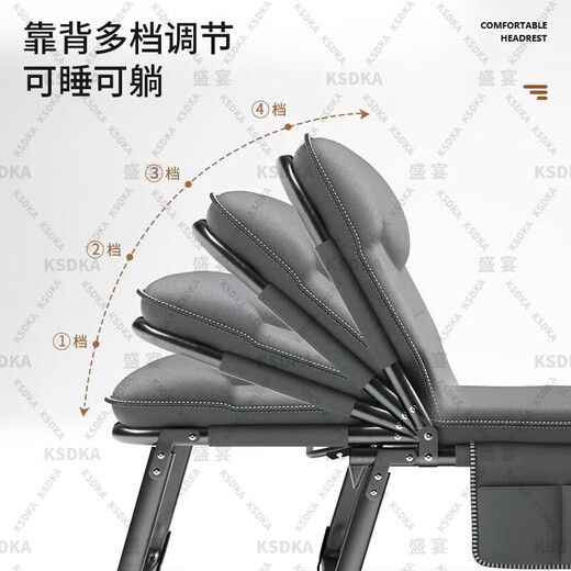裕顺寿单人办公室折叠床小床工位睡觉便携午睡神器行军床简易午休躺椅 棉麻加厚加长款【床垫一体】深灰