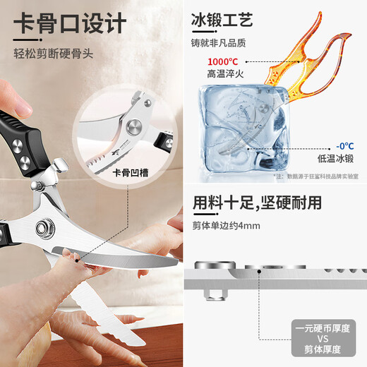 MAD SHARK Germany imported strong chicken bone scissors sharp food scissors multi-functional kitchen household scissors food scissors