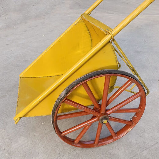 Green forest dump truck labor site trolley two-wheeled hand push truck construction waste hauling gray ordinary large bucket + ordinary solid wheels