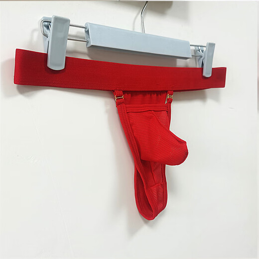 BUFFNY men's underwear high-cut breathable fine mesh thong U-convex comfortable mesh sexy T-pants white 2XL