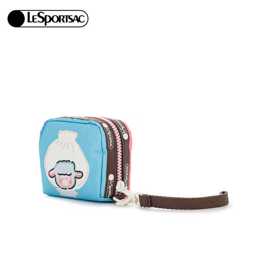 LeSportsac New Lamb Baudelaire Series Childlike Contrast Color Walking Coin Purse Clutch Lamb Cute Photo Sticker