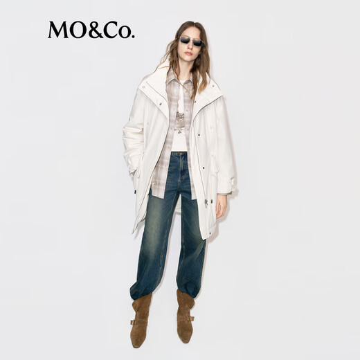 MO&Co. Down Jacket 90 Duck Down Windproof and Breathable Light and Warm Roaming Series Moanke Beige XS /155