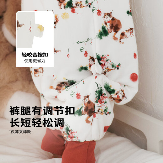 Cutelife Bamboo Baby Sleeping Bag Baby Thick Padded Long Sleeve Split Leg Baby Anti-Kick Quilt 100 Sizes