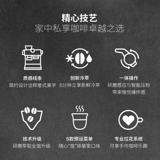 Delonghi EC9555.M semi-automatic coffee machine Italian home all-in-one induction grinding intelligent pressed powder milk foaming system EC9555.M silver cold extraction technology intelligent pressed powder