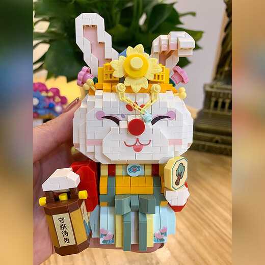 
Lizhi Xing Lion and Huocao Micro Mini Small Grain Stone Building Blocks Toys Assembly New Year's Spring Festival National Trend 9277 Bear Motorcycle