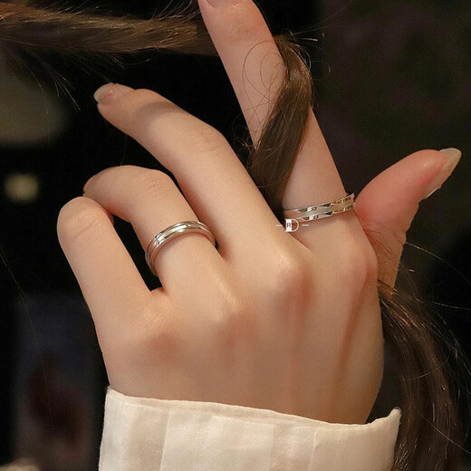 MZMZ Platinum Couple Ring pt950 Platinum Knot Proposal Ring Ring Valentine's Day Birthday Gift for Girlfriend Light Luxury - Love Promise Closed Custom Ring