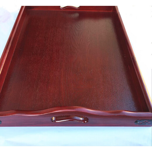 Create a golden extra large roasted whole lamb wooden plate 60*40CM roasted whole lamb wooden plate solid wood rectangular tray hotel end brown 70*50*6