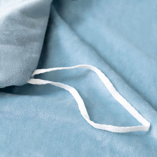 Fantasy thickened baby milk velvet four-piece winter coral velvet double-sided Flanlan plus velvet bed sheet quilt cover bed blue + pink 1 point 8 hanging style four-piece quilt cover 220*240