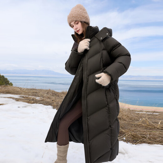 Sancai High Puff High Filled Down 2025 Winter New Waterproof Down Jacket Long 90 White Duck Down Quilt Clothes M