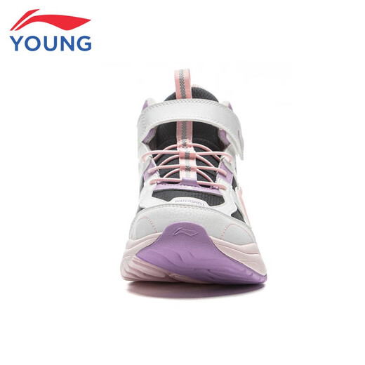 Li Ning (LI-NING) children's shoes, children's cotton shoes, sports shoes, girls' plus velvet, water-repellent, shock-absorbing and rebound casual shoes 34YKCU224-4