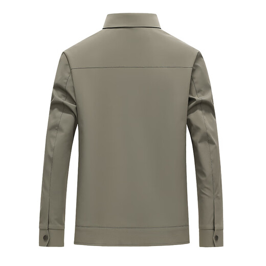 BOSS Spring and Autumn Men's Jacket 2025 New High-end Light Luxury Early Autumn Wear Casual Pilot Jacket No Ironing Khaki 2XL 185 Suitable for 155-170Jin Jin is equal to 0.5 kg