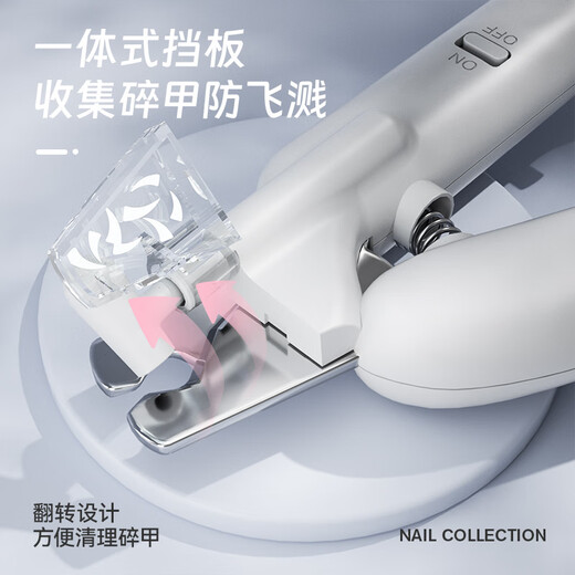 GERTHRON German Cat Nail Clippers for Pets and Dogs Novice Special Cat Claw Polishing Large and Small Dog Scissors Nail Clipper Trimming LED Light Type - Gray