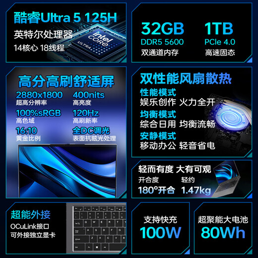 Lenovo Laiku Pro14 2025 Subsidy 14-inch Ultra-thin Laptop Portable Business Office Student Laptop Light and Small New Product Standard Pressure Core Ryzen 7 H255 16G 1TB Customized丨Pro14