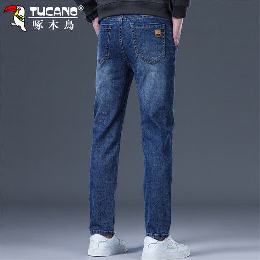 Woodpecker (TUCANO) jeans men's pants autumn and winter men's loose straight business casual pants men's trendy men's pants blue 33