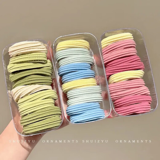 Dopamine Gradient Hair Tie High Elasticity Rubber Band Hair Ins Head Rope Ponytail Thick Hair Accessories Advanced Three Colors Randomly Mixed - 5