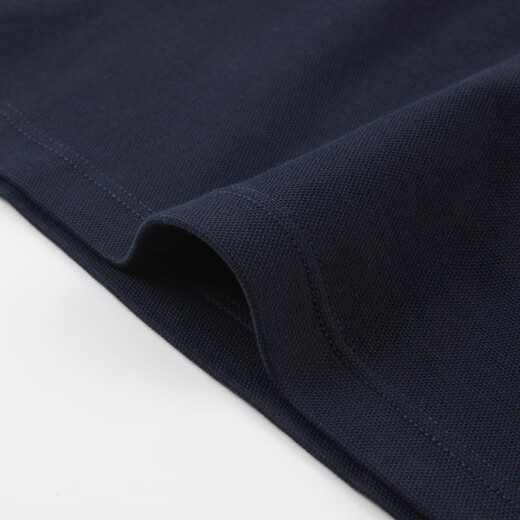 HAZZYS children's clothing boys' crew neck shirt autumn new pique stitching long-sleeved T-shirt navy 165