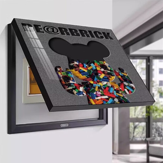 Power box cover, electric meter box, decorative painting, punch-free, dining room, living room, hanging painting, distribution box decoration, 50*40 can accommodate 42*32 flip-up black frame