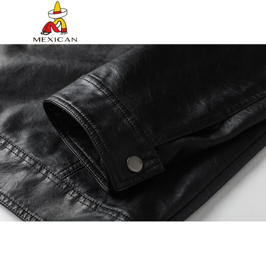 Scarecrow 8XL Extra Large Size Leather Jacket Men's Spring and Autumn Fatty Plus Size Loose Casual Men's Leather Jacket Black 5XL 220-240Jin Jin is equal to about 0.5 kg