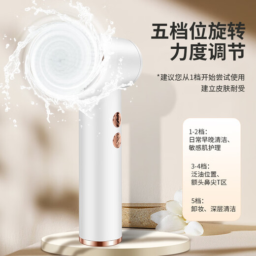 Xiaomi Jian 25 Limpiador facial eléctrico mejorado Limpiador facial Artefacto de lavado facial Cepillo de lavado facial de onda sónica para hombres y mujeres Limpieza profunda Instrumento de limpieza de poros Recargable Regalo de cumpleaños para hombres y mujeres Rosa