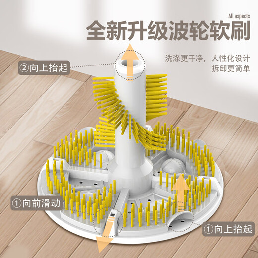 Xiaomi Buyi 2025 New Mini Shoe Cleaning Machine Home Shoe Brush Machine Fully Automatic Washing and Stripping All-in-One Small Shoes and Socks Washing Machine Special Baby Model Suitable for Washing Children's Shoes