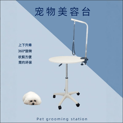 Pet Grooming Table Dog Grooming Table Small Dogs and Cats Pneumatic Rotating Hydraulic Lift Table Pet Shop Shearing Upgraded White Carbon Fiber