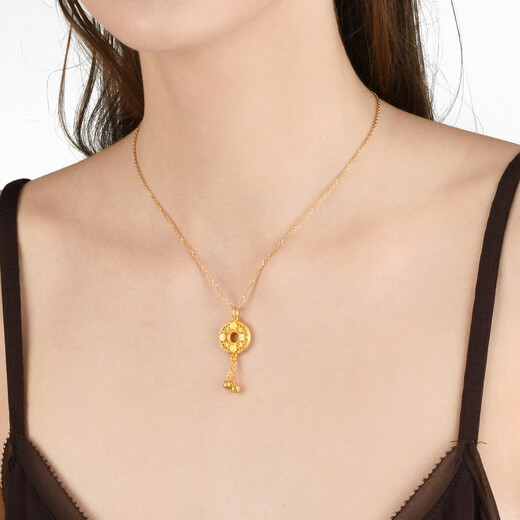 Chow Sang Sang gold pendant for men and women without gold necklace 91007P price 4.45g