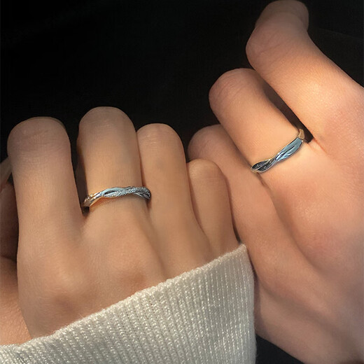 Pt950 platinum ring, frosted Möbius ring, couple's ring, pair of wedding rings, free gift box, Möbius ring for women, you need to place an order silently and note the size.