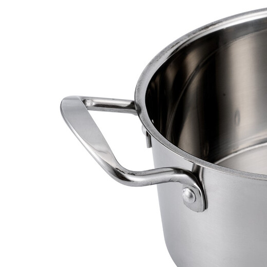 Stainless steel hotel self-service single small hot pot pot induction cooker gas stove suitable for one person and one pot clear soup pot household small soup pot 16cm with lid