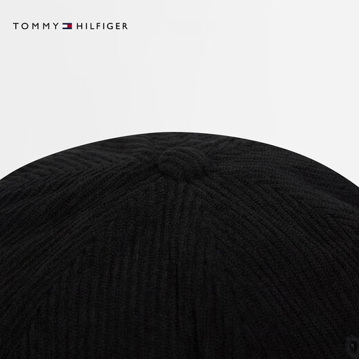 Tommy Hilfiger25 Nuevo otoño e invierno Cororado para hombres RETRO RETRO Capas de béisbol de béisbol bordado Simple Baseball 13583 Black BDS One Size (circunferencia de la cabeza 55-61 cm)