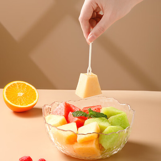 Home KATEI STORY Japanese disposable fruit fork set fruit pick children's food grade plastic double fork eating cake dessert small fork