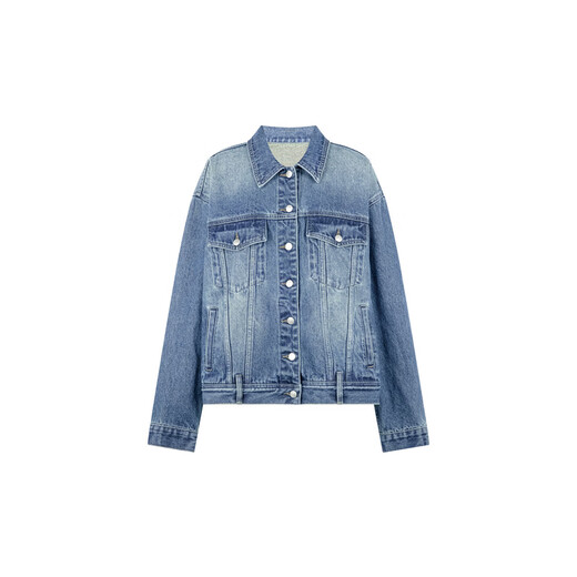 Meiyang chaqueta británica lavada sargina chaqueta de mezclilla holgada de mezclilla
