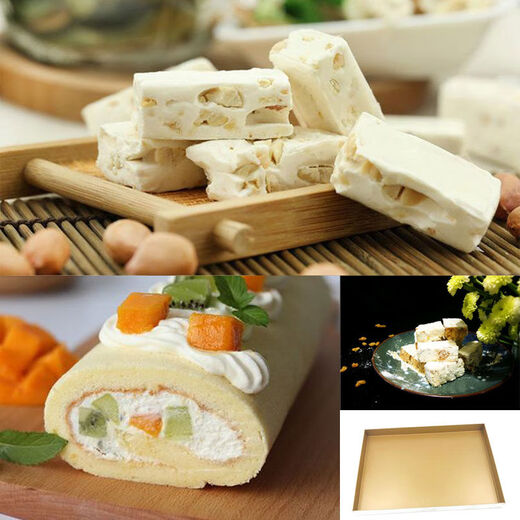 Bandeja de hornear rectangular Deeping antiadherente bandeja para hornear molde para hornear copo de nieve crujiente biscuit luna rollo antiguo 39: 5*32: 5*3: 5cmds14103