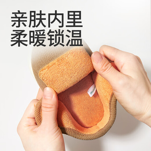 Shepherd boy baby cotton shoes men's winter plus velvet warm indoor shoes children's nostalgic bag heel bread shoes women's cotton slippers chestnut brown 19 base mark 150/shoe inner length 14.0cm