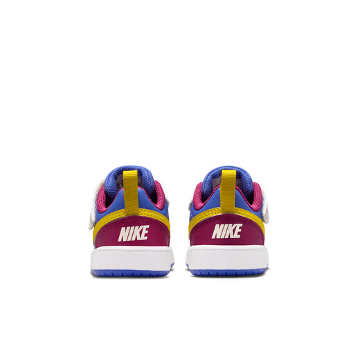 Nike Cool Pineapple Baby Low-top Flat Sneakers Velcro Winter Boys and Girls NIKE COURT IM2183 633 Beet Red/Bright Yellow/Pearl Gray/Comet Blue 23.5
