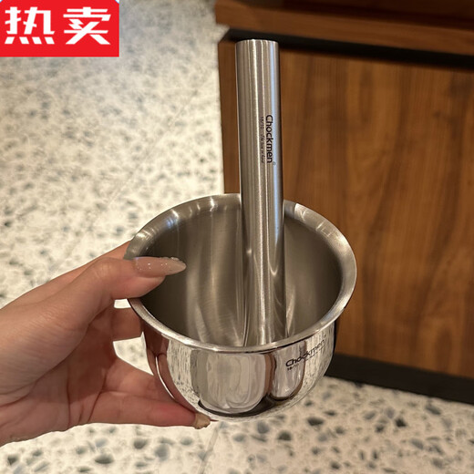 MZXM Japan imported quality boss lady's own use too thick 18-10 stainless steel garlic pounder thickened solid garlic 18/10 stainless steel garlic pounder 1 set