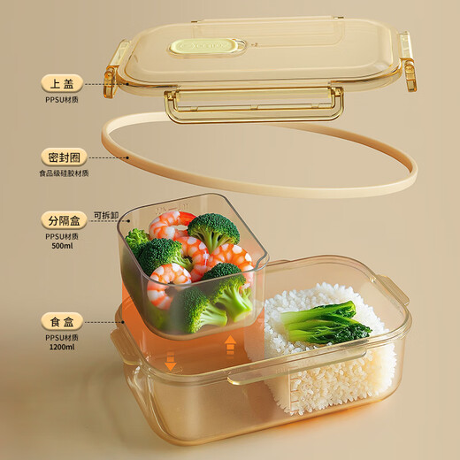 CAMUZ baby bottle grade PPSU lunch box, microwaveable lunch box for office workers, children and students fruit lunch box 1