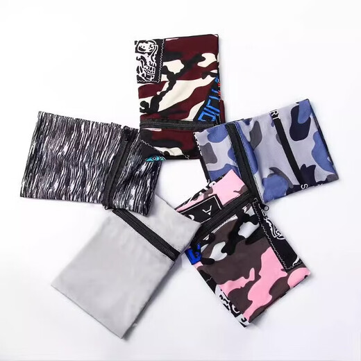 Mobile Phone Storage Bag Sports Arm Bag Outdoor Running Wrist Bag Lightweight Waterproof Morning Running Fitness Equipment Men and Women U Summer Arm Bag - Gray Classic + Sky Blue Pattern