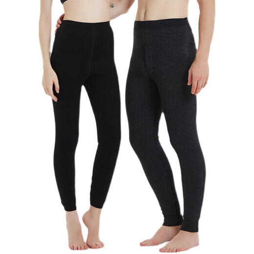 KING DEER Men's Warm Pants Plus Velvet Thickened Wool Pants High Waist Sheep Velvet Knee Pads Middle-aged and Old Northeast Cotton Pants Women's Winter Men's Black Gray Youth Version Slim XL 175