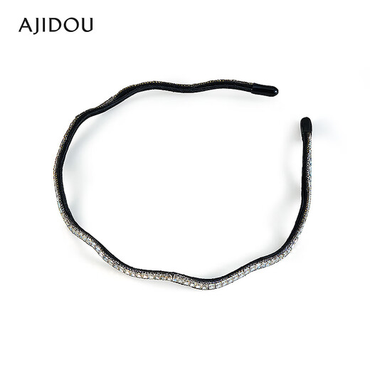 AJIDOU Ajidou hair accessories women's black rhinestone thin headband black 1 piece